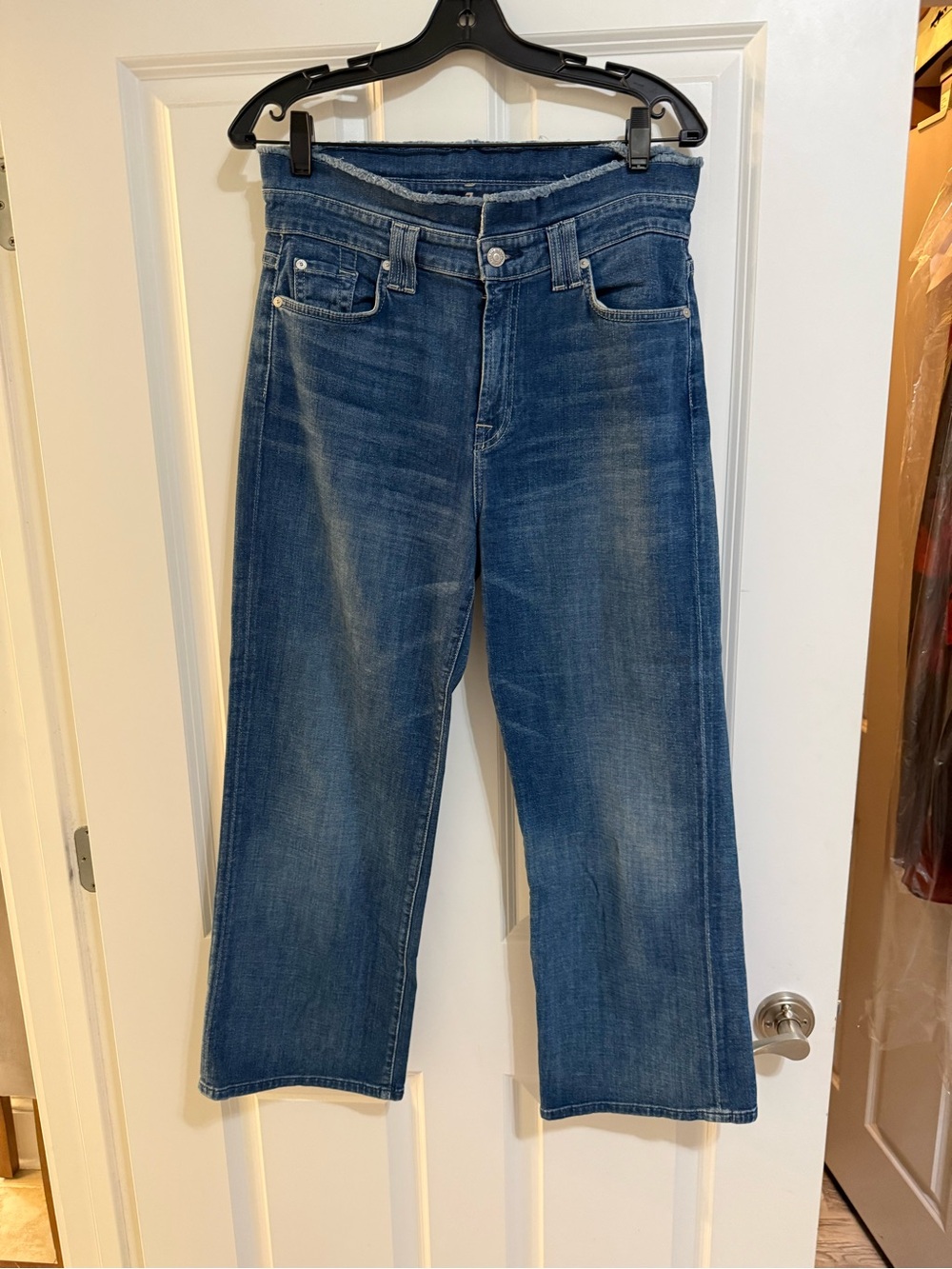7 for all mankind paperbag waist blue jean size 29